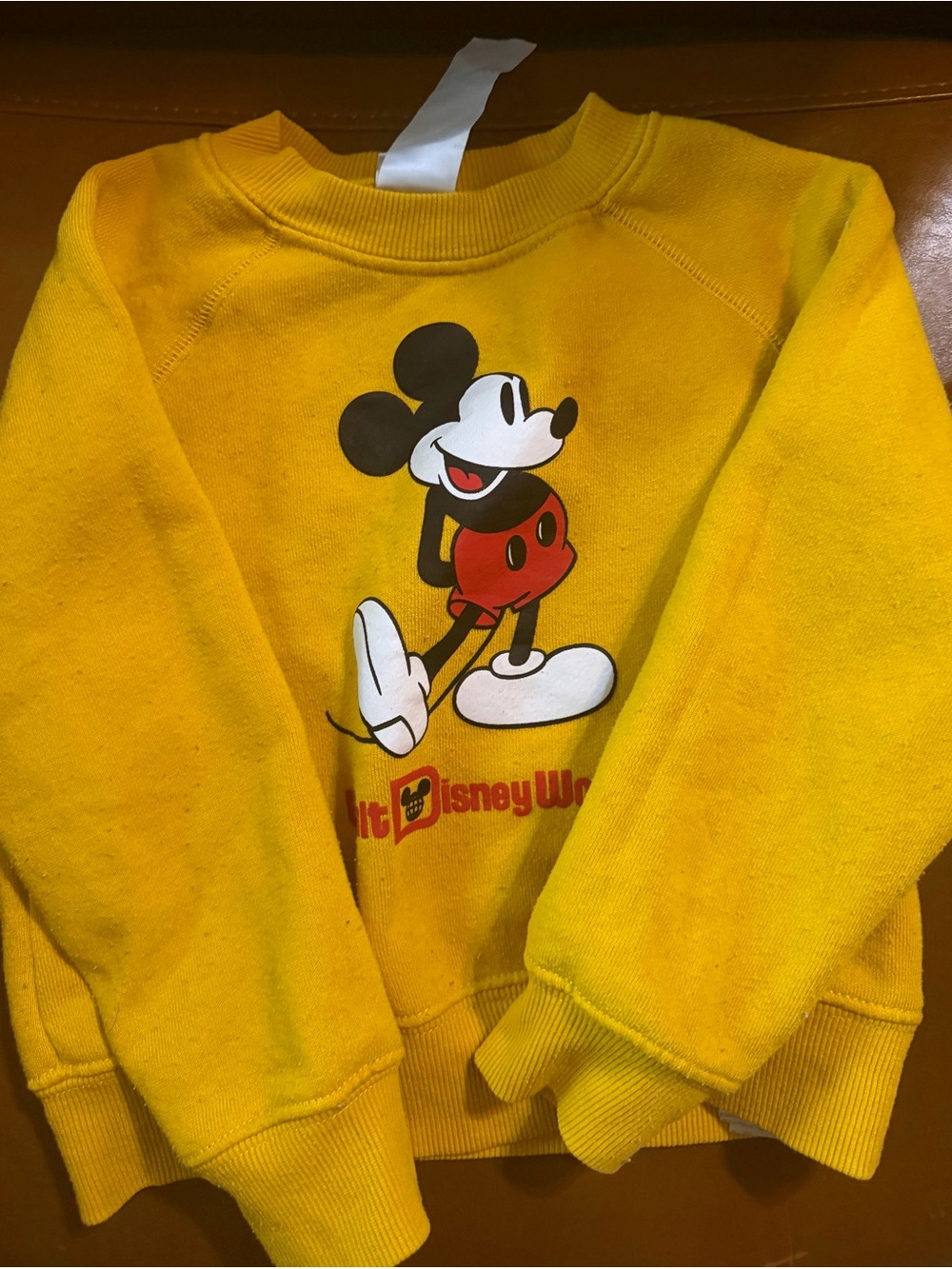 Vintage Mickey Mouse Yellow Sweatshirt